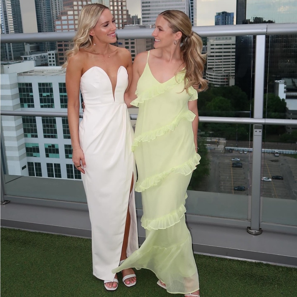 Yellow/Green Ruffle Maxi Dress